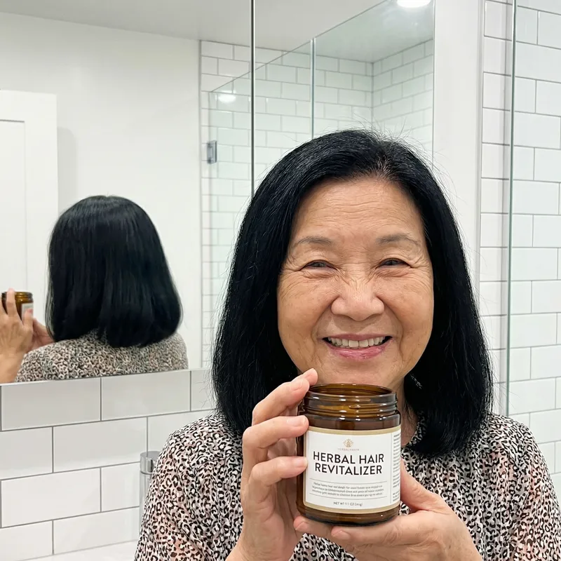 Herbal Hair Color Transformation: White to Black Results