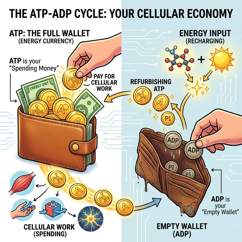ATP and ADP in Cells: Energy Flow and Currency Explanation