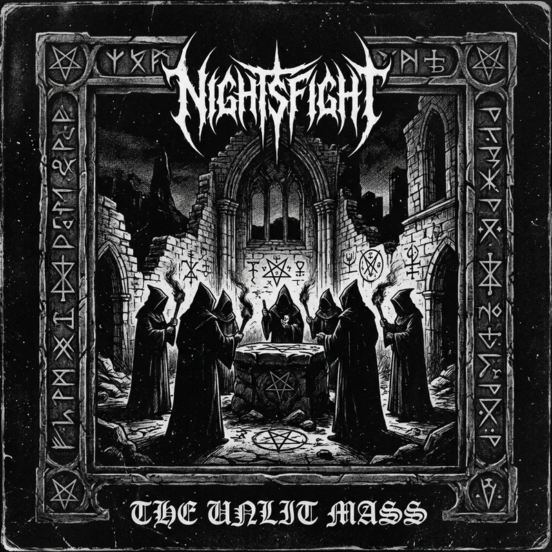 Black Metal Band CD Cover Art: Black Mass Witchcraft in Medieval Style Black Metal Band CD Cover Art: Black Mass Witchcraft in Medieval Style