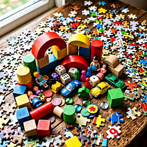 Enchanting Toys & Games Abstract Scene | Playful World Collage