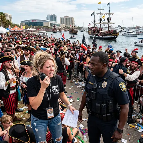Chaotic Pirate-Themed Festival in Tampa, Florida