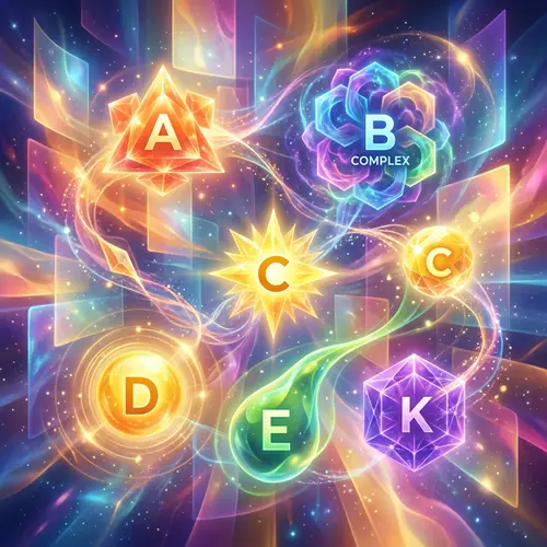 Vibrantly Colored Vitamins - Nutritional Building Blocks