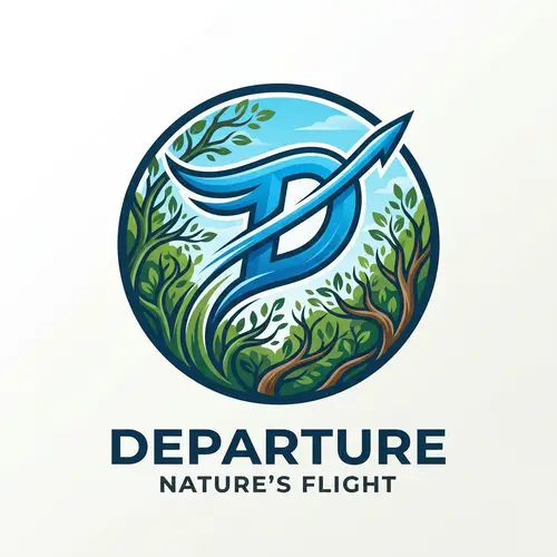 Letter D Flight Logo Design with Tree Branches | LogoJungle