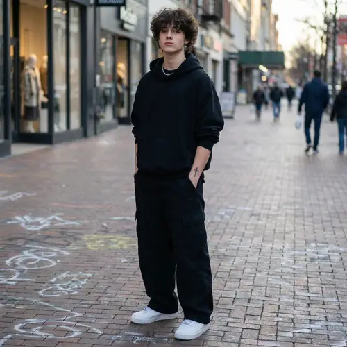 Stylish Bad Boy Portrait - 17-Year-Old Model