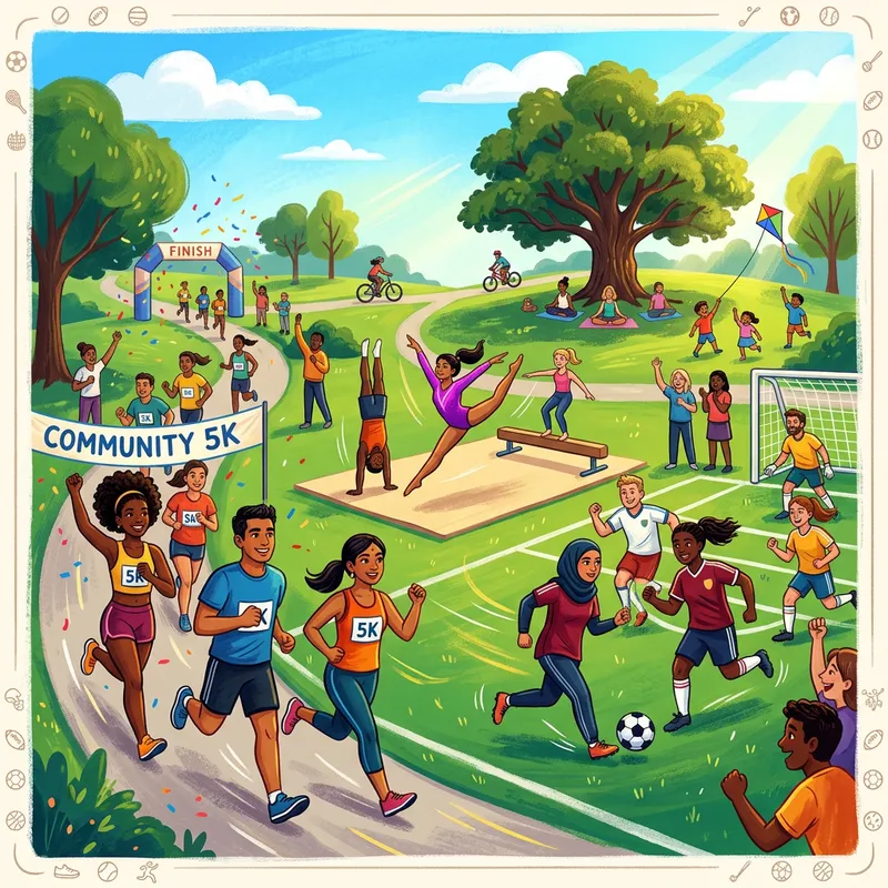 Energetic Sports Illustration: Beauty and Life