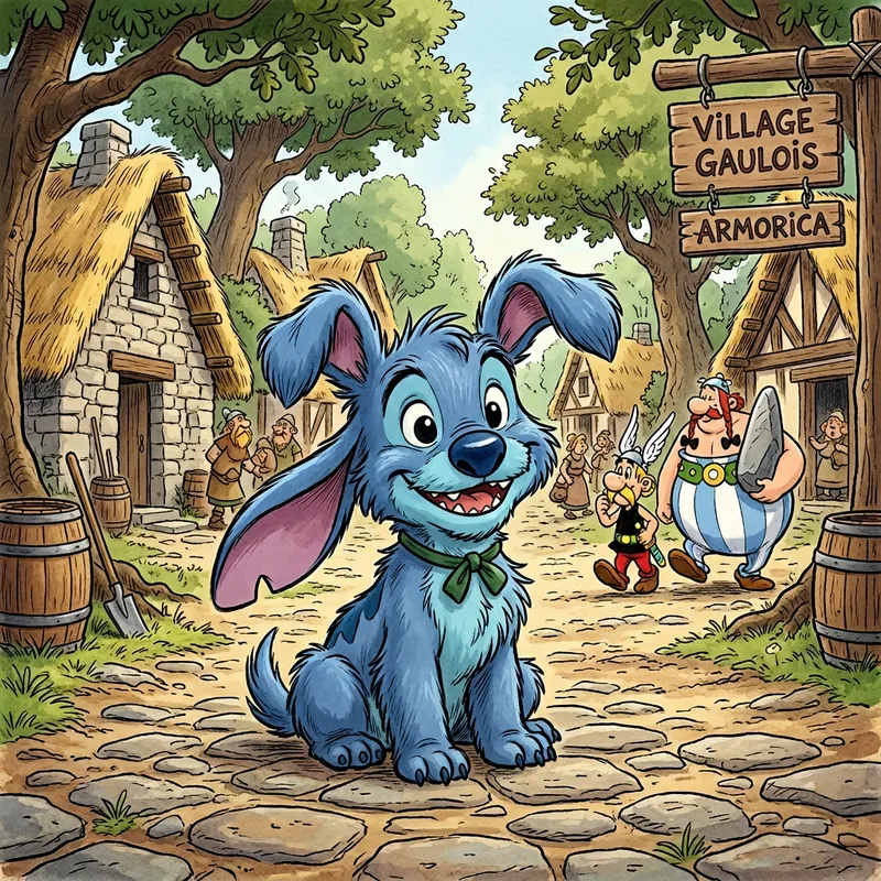 Stitch and Idefix Fusion - Unique Character Design