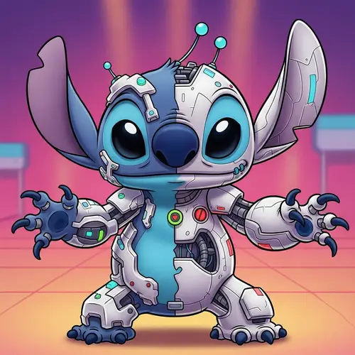 Stitch and Idefix Fusion - Unique Character Design