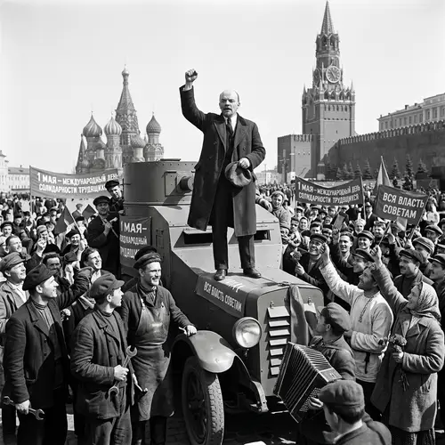 Lenin on Armored Car: May 1 Workers' Day Celebration