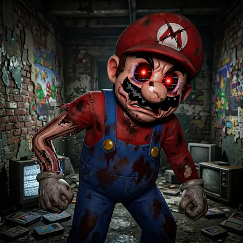 Distorted Papa Paisano: A Glitchy Transformation