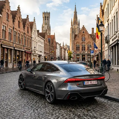 Audi RS7 in Belgium with 'Cars Belgium' Plates