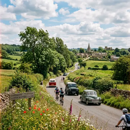 Mysterious Country Road: Nostalgic & Dreamy Countryside View