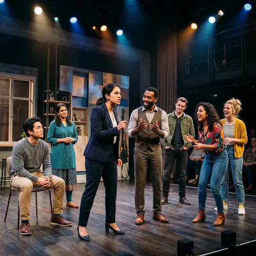 Modern Theatre Short Play with Seven Diverse Characters