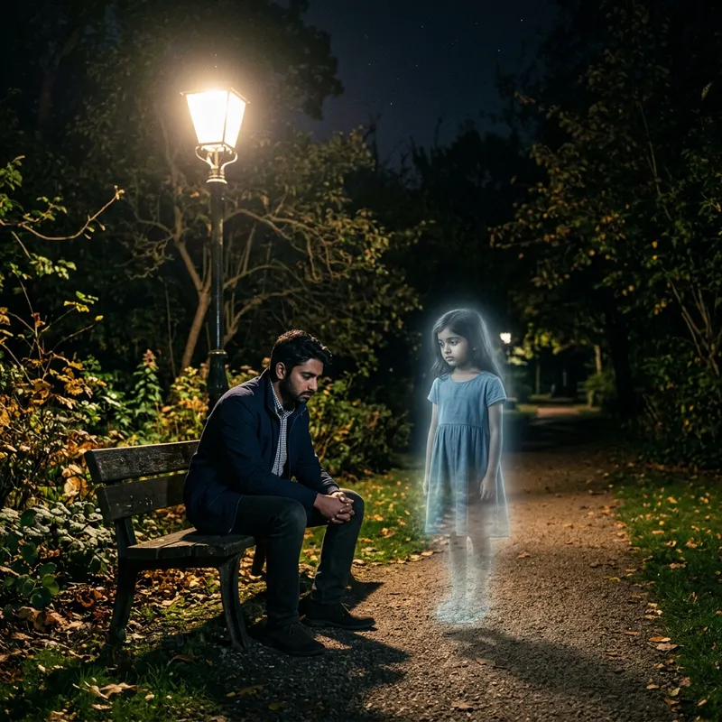 Ghost Girl in Blue Dress: A Haunting Night Encounter