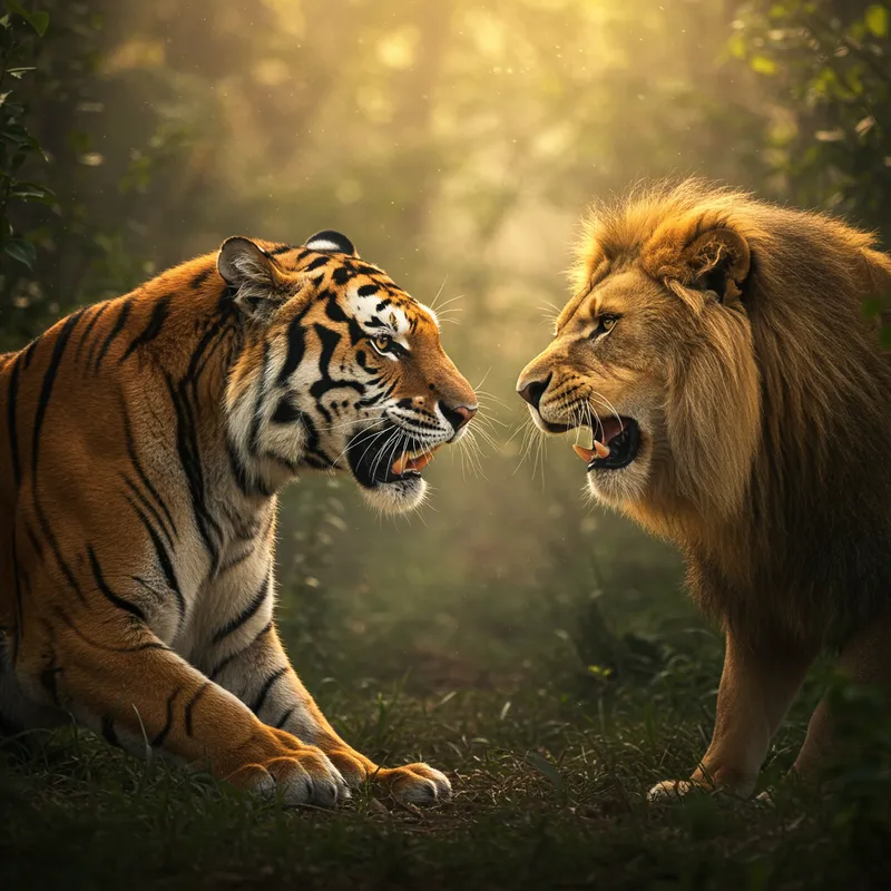 Bengal Tiger vs African Lion: A Dramatic Encounter