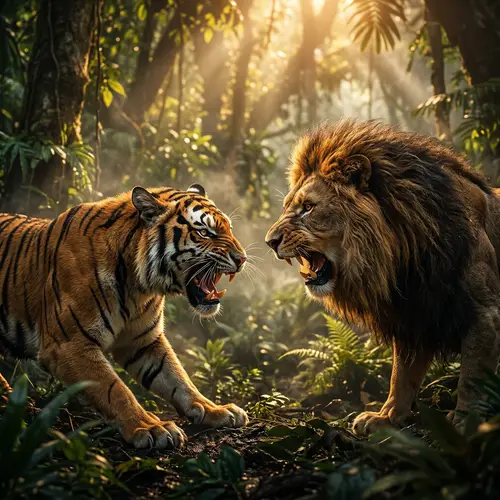 Bengal Tiger vs African Lion: A Dramatic Encounter