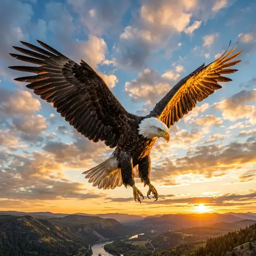 Majestic Eagle Soaring in the Expansive Sky