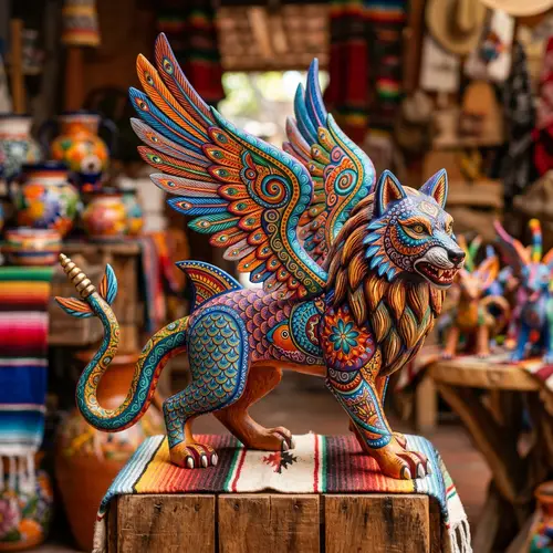 Colorful Alebrije: Traditional Mexican Art Creature