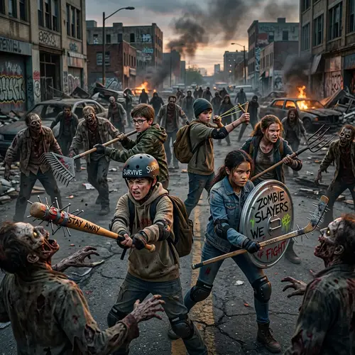 Middle School Students' Epic Battle with Zombies