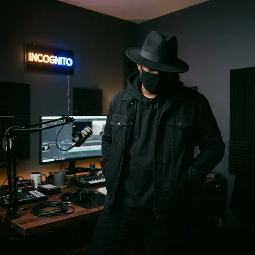 Enigmatic Content Creator in Black | Mystery & Seduction