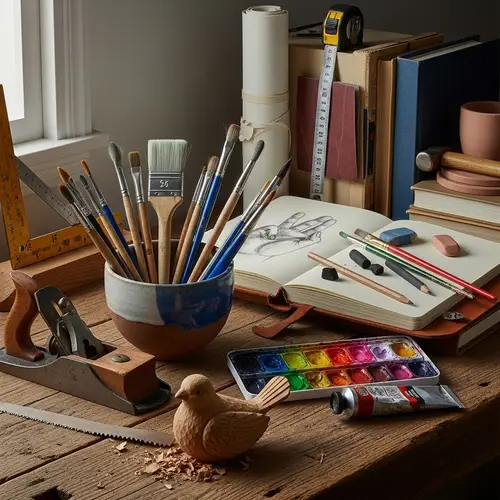 Artistic Still Life: Carpentry, Ceramics & Supplies