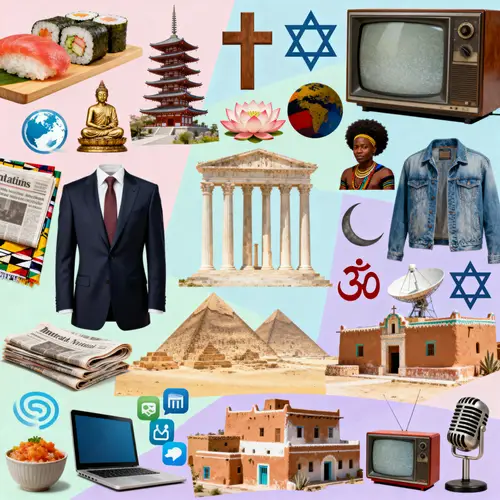 Cultural Collage: Religion, Media & Technology Fusion
