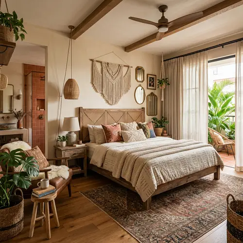Stunning Bohemian Hotel Room Design