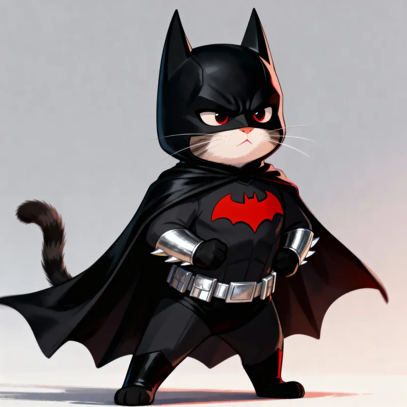 Bat-Superhero Cat Costume for Your Feline Friend