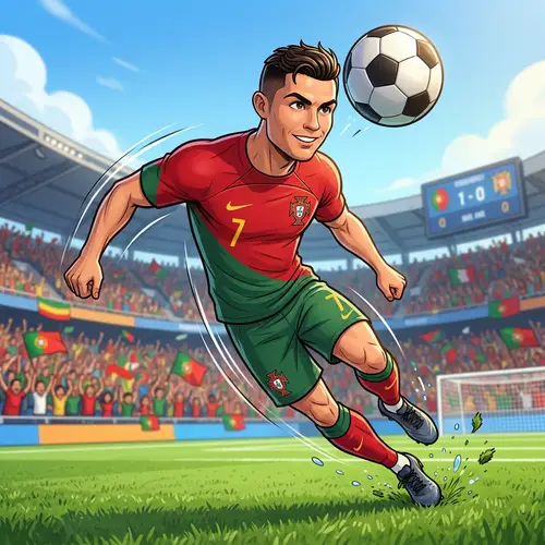 Ronaldo Cartoon - Stunning 4K Art