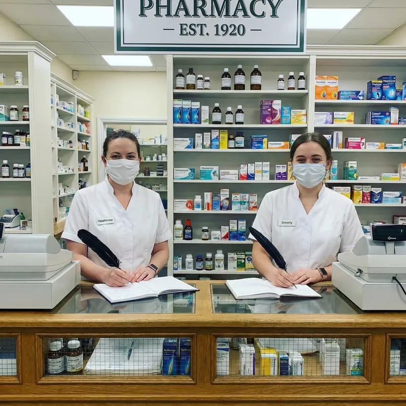 Underground Pharmacy with Armed Cashiers in Balaclavas Underground Pharmacy with Armed Cashiers in Balaclavas