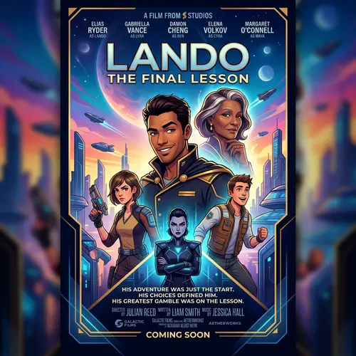 Create a Modern and Meaningful Movie Poster Inspired by 'Lando'