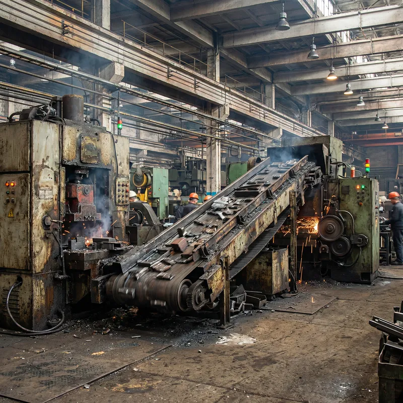 Industrial Factory Conveyor Belt Scene Industrial Factory Conveyor Belt Scene