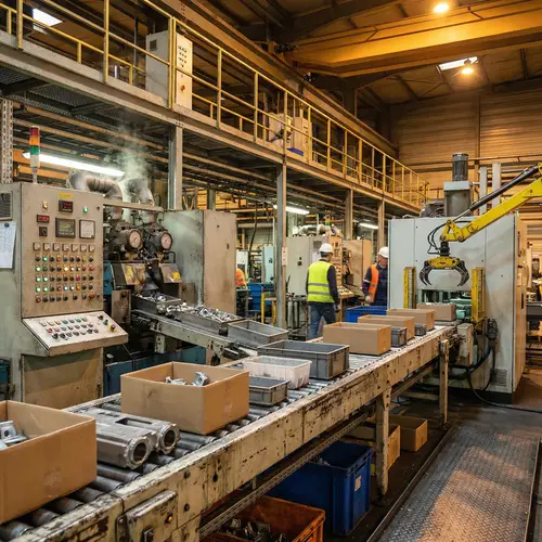 Factory Conveyor Belt: Industrial Material Transfer System