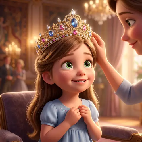 Magical 3D Pixar-Disney Render of a Young Girl