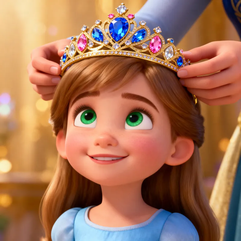 Magical 3D Pixar-Disney Render of a Young Girl