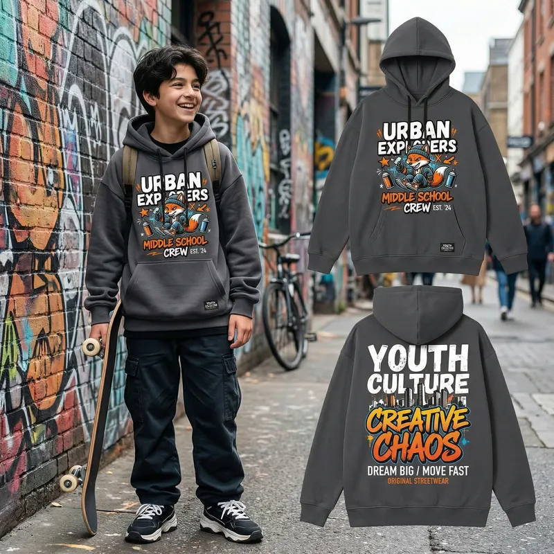 Trendy Hoodies for Middle Schoolers: Urban Streetwear Trendy Hoodies for Middle Schoolers: Urban Streetwear