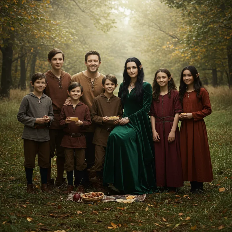 Half Elf Family: Human Father & Elf Mother