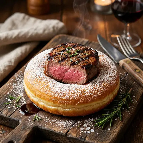 Savory Steak Donut | Culinary Fusion Delight