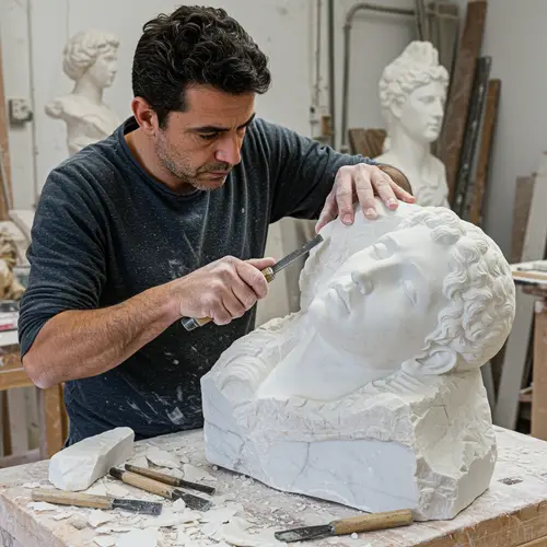 Sculptor Ivan Licciardi Shaping His Art