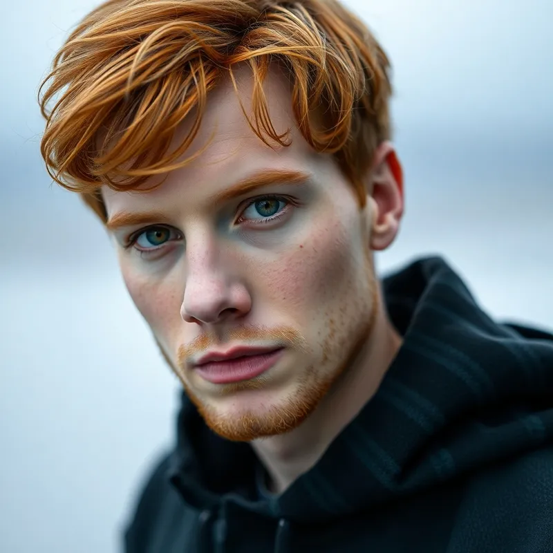 Red Haired Man with Hazel Eyes - Unique Portrait Red Haired Man with Hazel Eyes - Unique Portrait