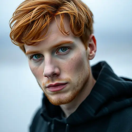 Red Haired Man with Hazel Eyes - Unique Portrait