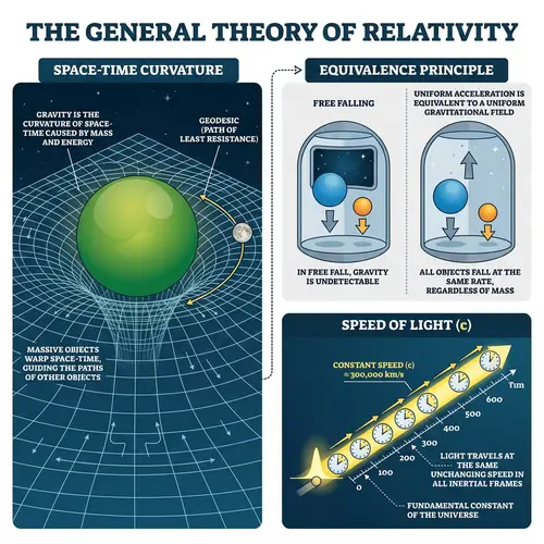 General Theory of Relativity Explained | Space-Time Curvature, Speed of Light, Equivalence Principle