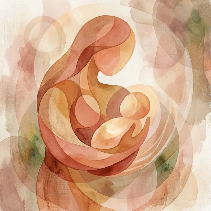 Abstract Motherhood Art | Symbolic Love & Care Abstract Motherhood Art | Symbolic Love & Care