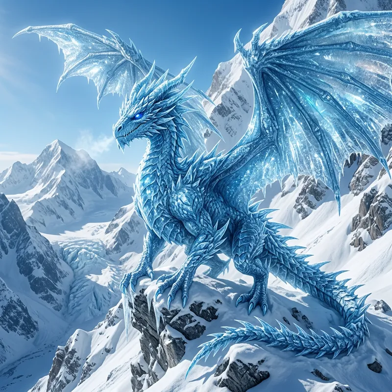 Gordon Ice Dragon - Detailed & Majestic Beauty