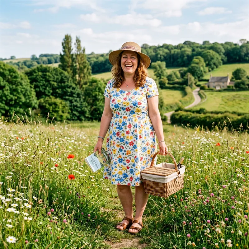 Happy Plus-Size Woman Embracing Nature's Beauty | Leisure Lifestyle