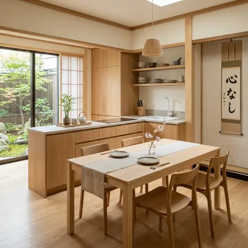 Minimalist Japanese-Style Kitchen | Tranquil & Orderly Space