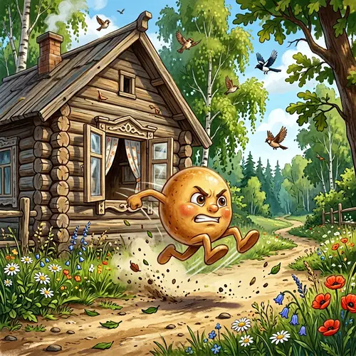 Kolobok Action Escape from Rustic House | Adventure Scene
