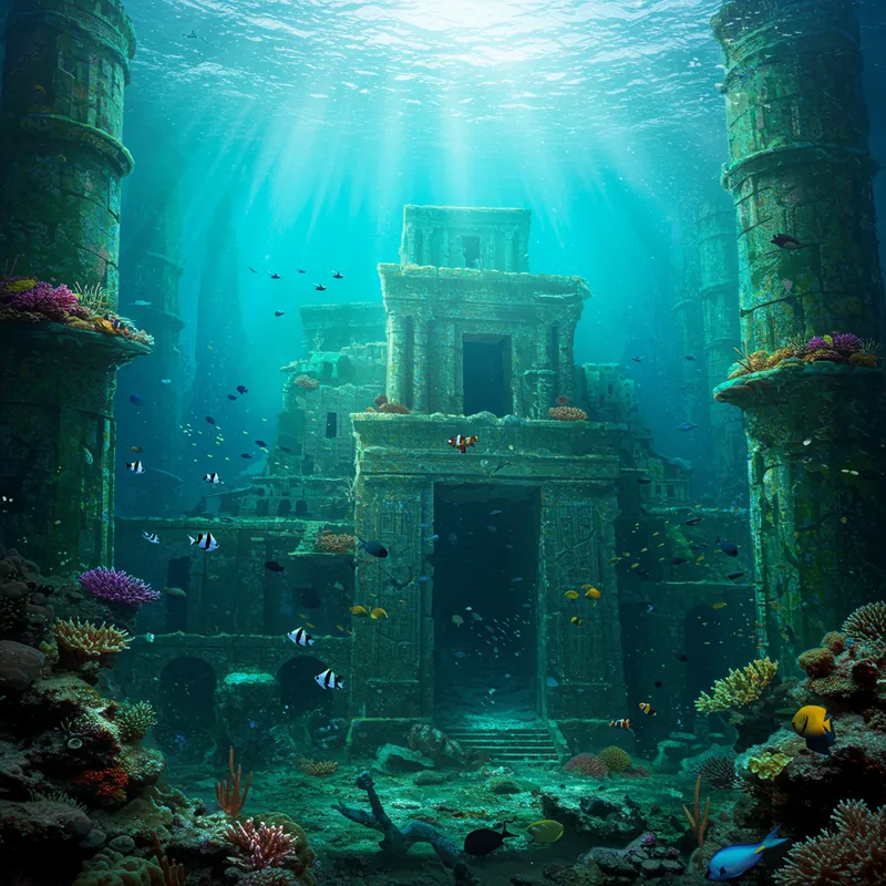 Explore the Mystical City of Atlantis Underwater Explore the Mystical City of Atlantis Underwater