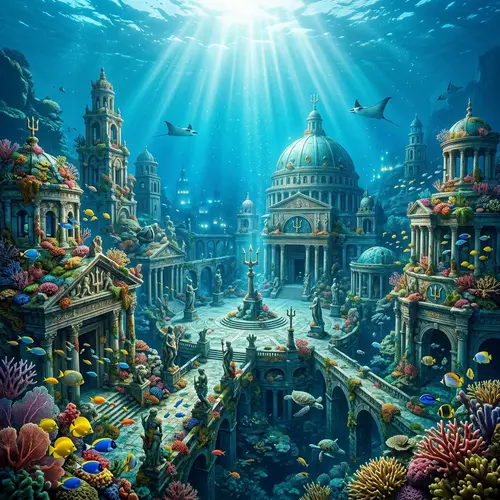 Explore the Mystical City of Atlantis Underwater