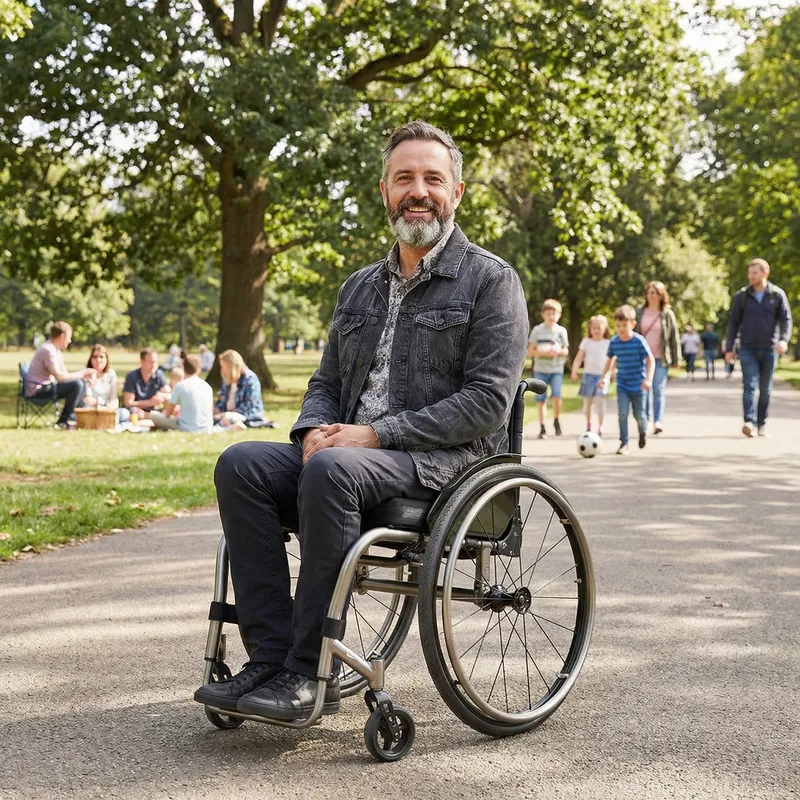 Empowered Black Man in Wheelchair Empowered Black Man in Wheelchair