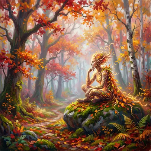 Enchanting Omnilife Logo in Autumn Forest